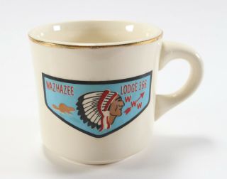 Vintage Wazhazee Lodge 366 Order Arrow Www Boy Scouts Of America Coffee Mug Cup