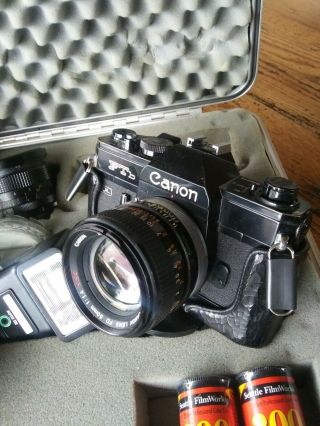 Canon 35mm Cameras,  FT and a FTb with whole Pro set up 2