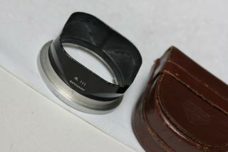 Rolleiflex Bay III Lens Hood for 2.  8F,  Leather Case 3