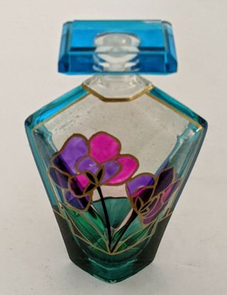 Vintage Punto Arte Made In Italy Glass Perfume Bottle Signed Claudia Estate Find