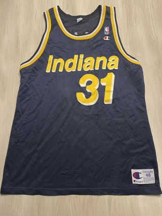 Vtg Champion Mens 48/xl Indiana Pacers Reggie Miller Jersey Nba Basketball 90s