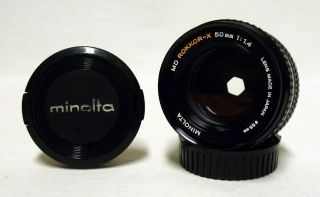 Oem Minolta Md Rokkor - X F/1.  4 50mm Prime Lens Slr Film Camera Micro Dslr W/caps