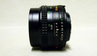OEM MINOLTA MD Rokkor - X f/1.  4 50mm Prime Lens SLR Film Camera Micro DSLR w/Caps 2