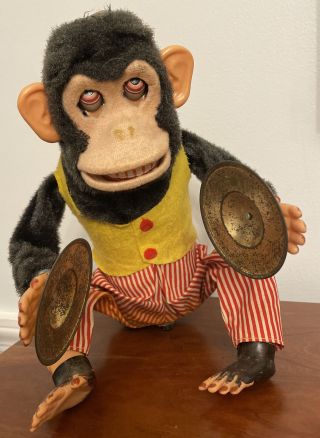 Vintage Ck Japan Jolly Chimp Monkey Playing Cymbals, .
