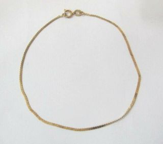 Vintage 14k Solid Yellow Gold Serpentine Bracelet,  7 Inches,  1.  07mm,  0.  68g