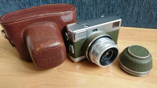 Carl Zeiss Werra 4 (iv) Olive 35mm Film Rangefinder Camera,  Tessar 2.  8/50,  Case