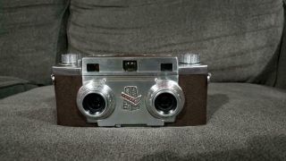 Revere Stereo 33 Camera With Leather Case And Wollensak Revere 35mm Lenses