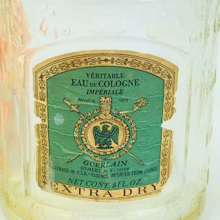 Vintage Guerlain Veritable Eau de Cologne Perfume Bee Bottle with Label 6 1/4 