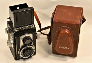 1948 Ciro - Flex Model D Tlr Camera Wollensak Alphax 85mm F/3.  5 Lens & Case