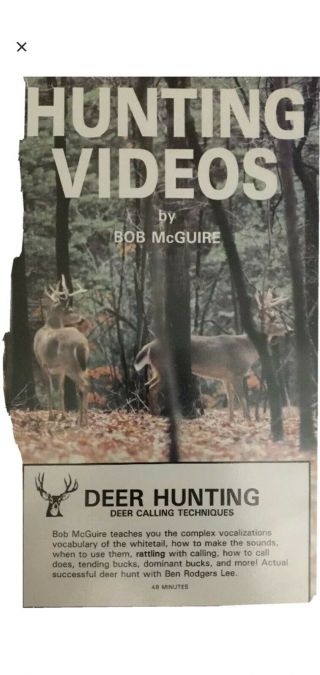 Hunting Videos By Bob Mcguire Vhs - - Rare Vintage Collectible