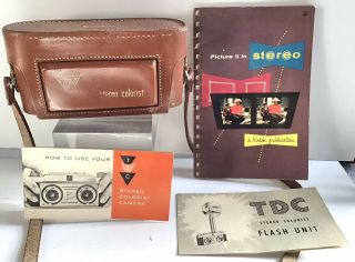 Bell & Howell Tdc Stereo Colorist 35mm 3d Film Camera W/original Case & Manuals
