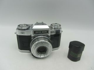 Combined Zeiss Ikon Contaflex Bc 35mm Film Slr Camera 50mm F2.  8 Lens As - Is