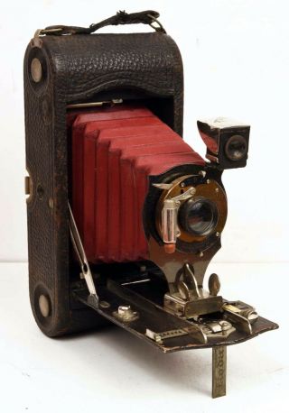 Kodak 1a Folding Pocket Special Red Bellows Displays Great