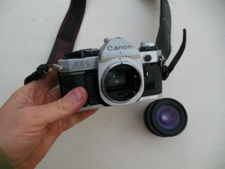 Canon Ae - 1 Program 35mm Slr Film Camera With Lens As - Is