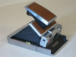 Polaroid Sx - 70 Land Camera & Case W/ Leather Carrying Case For Repair