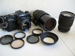 Minolta X - 700 W/ 3 Lens Md 50mm F1.  7 Vivitar Series 1 70 - 210mm Zoom,  Tokina Szx