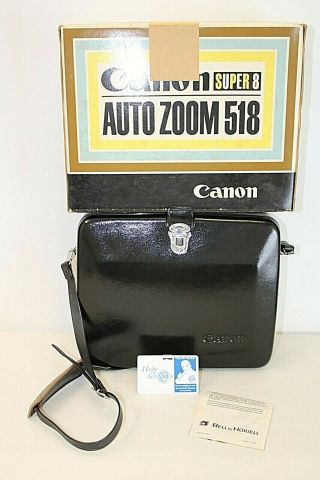 Canon 8 Auto Zoom 518 Movie Camera W/ Case