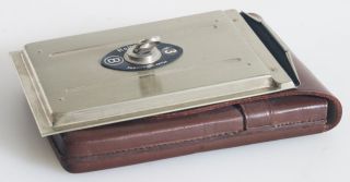 Rollei Rolleiflex Plattenadapter Plate Film Holder 3 X 4.  25 " With Leather Case