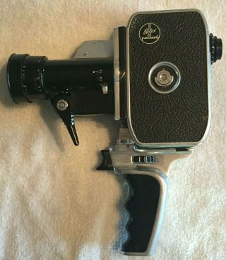 PAILLARD - BOLEX REFLEX P1 Movie CAMERA 8mm with BERTHIOT PAN CINOR ZOOM Lens 2