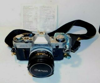 Vintage Canon Ae - 1 Camera With Fd 50mm 1:1.  8 Sc Lens