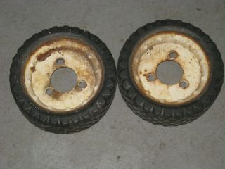 Vintage Ariens Snow Blower Solid Rubber Tires & Rims 9 1/2 ",  Thrower