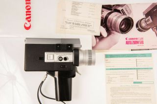 Canon Auto Zoom 518 8 Movie Camera W/ Case.  Film Slow Motion Great