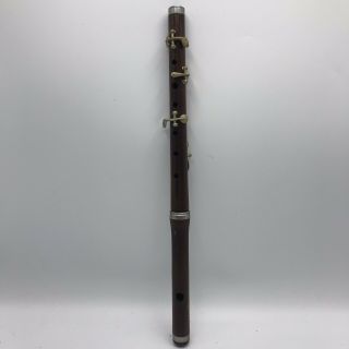 Vintage Wooden Flute 16” Unbranded Metal Piccolo