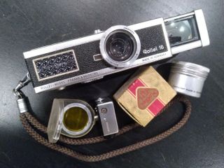 Rollei 16 16mm Film Camera W/rollei H1& - 1.  5 Filters,  Strap,  Tripod Head