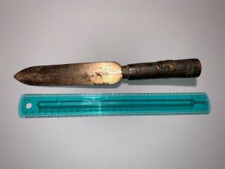Native American Fur Trade Style Knife? Origin Unknown Handmade Dagger Indian Old