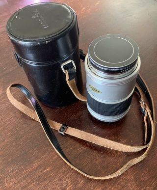Topcon Tokyo Kogaku Camera Lense Re Auto - Topcor 1:3.  5 F=13.  5cm (135mm) With Case