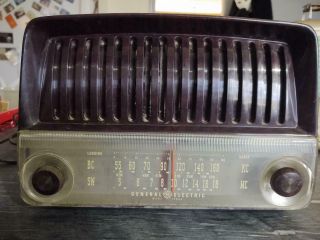 General Electric Ge Model 436 Vintage Bakelite Tube Radio