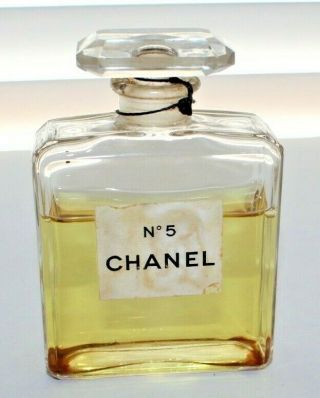 Vintage Bottle Chanel No 5 With Glass Stopper