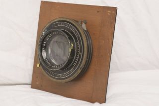 Ilex Paragon 8 1/2 Inch F 4.  5 Large Format Lens On A 6x6 Wooden Lens Board