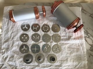 2 Vintage Mirro Cookie & Pastry Presses 3 Tips And 12 Disc 