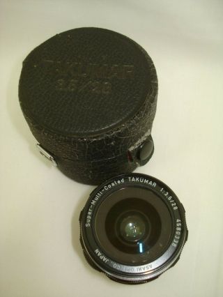 Vtg Nm Takumar 3.  5/28 Lens Asahi Pentax 1:3.  5/28 - Multi - Coated C4