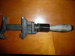Vintage B&c Bemis And Call Adjustable Double Jaw Monkey Railroad Wrench Antique