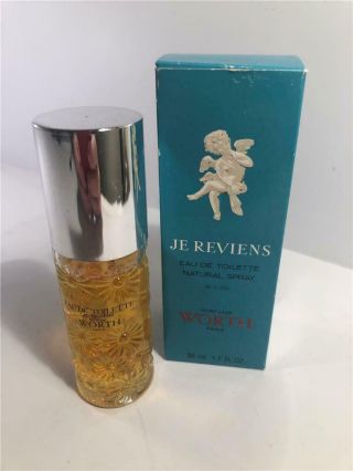 Vintage Je Reviens Worth Eau De Toilette Natural Spray 1.  7 Oz 90 Full -