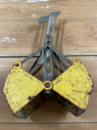 Vintage Tonka Pressed Steel Crane Clam Clamshell Bucket Scoop
