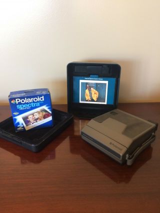 Vintage Polaroid Spectra System Camera,  Hard Case,  2 Pack Instant Film