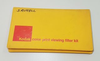 Vintage Kodak Color Print Viewing Filter Kit R - 25 Cat 150 0735 6 Cards