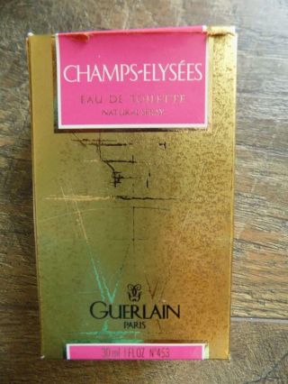Vintage Guerlain Champs - Elysees 1oz Eau de Toilette Spray Perfume 2