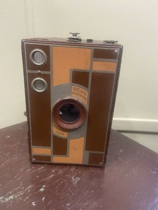 Kodak 1930 Art Deco No.  2 Beau Brownie Camera Brown
