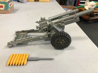 Vintage 1950 ' s Marx Lumar US Army Howitzer Firing Artillery Cannon Great 2