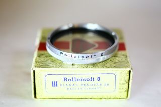 Rolleiflex Tlr 2.  8f Bay Iii Set Of 3 Filters Rolleisoft 0 & Yellow