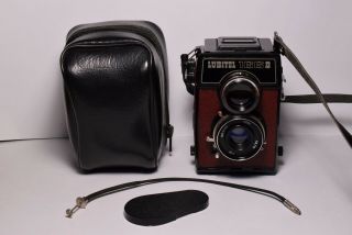 Lomo Lubitel 166b Brown Body Vintage Soviet / Russian Tlr Camera,  T - 22 (4.  5/75)