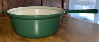 Le Creuset 18 Vintage Cast Iron Green Enamel Pot 7” Width 3” Height Saucepan