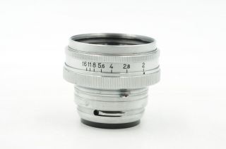 Nikon Nikkor 5cm [50mm] F2 Hc Rangefinder Lens 50/2 Chrome Rigid 443