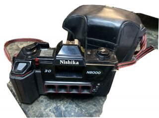 Vintage Nishika N8000 35mm Quadrascopic Stereo 3d Camera Powers On Shutter