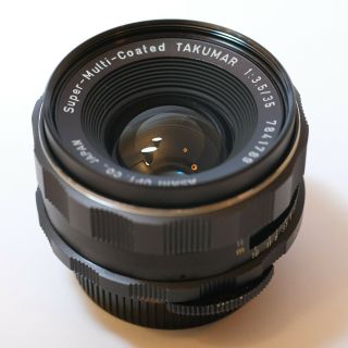 - Multi - Coated Takumar Pentax 35mm F/3.  5 M42 Lens -