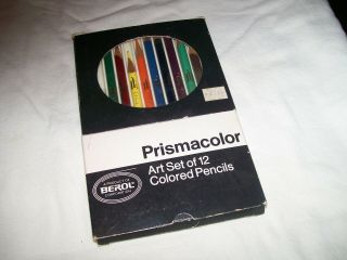 Box Of 11 Vintage Eagle Berol Prismacolor Color Coloring Art Pencils